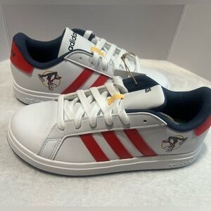 Adidas Kids Disney Mickey K Goofy Grand Court U.S Size 3 Child Tennis Shoes NIB